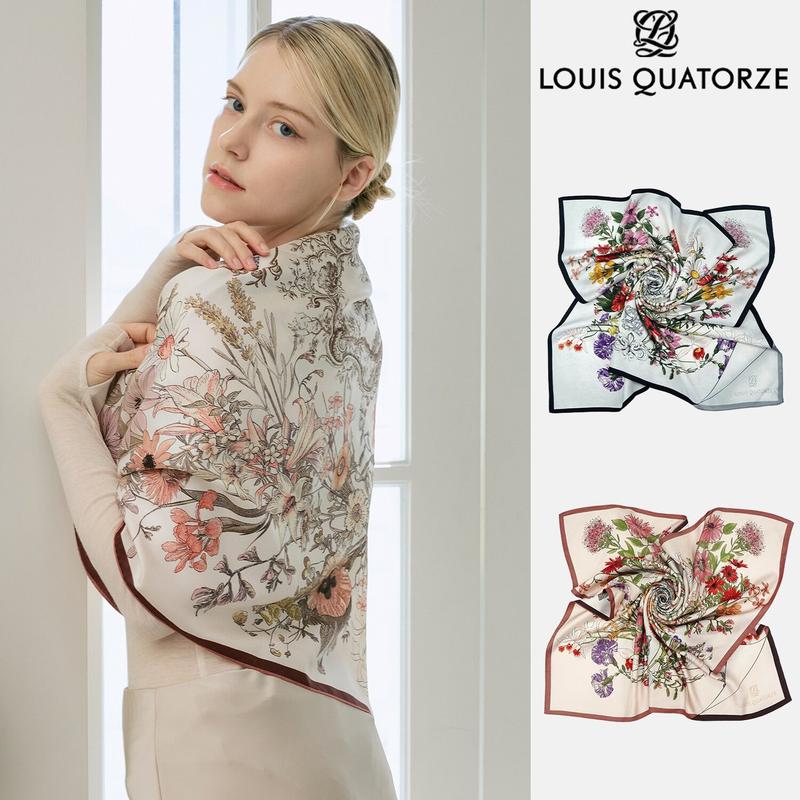 AK Bundang店 ロイヤルガーデン ダブルシルク スクエアスカーフ 1BSS179