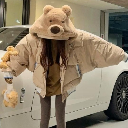 くまみみアウター くま耳アウター くまみみジャケット くまみみコート くま耳コート くま耳ジャケット ベージュ 韓国 オルチャン レディース くまアウター くまコート くまジャケット 量産型 くま