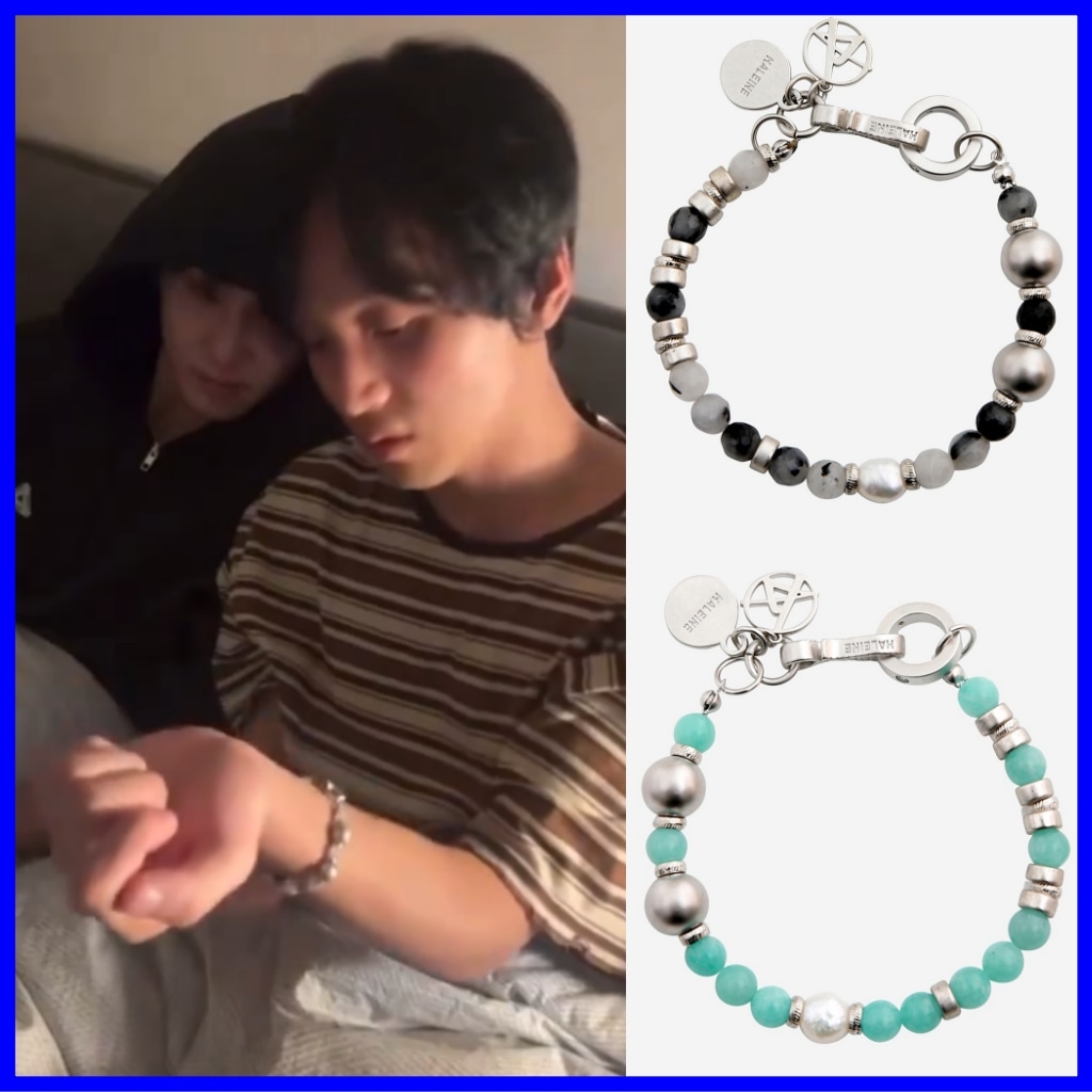 【Haleine】 Gemstone Metal Bracelet VA207 [NCT ヘチャン着用] haleine ブレスレット haleine gemstone VA205