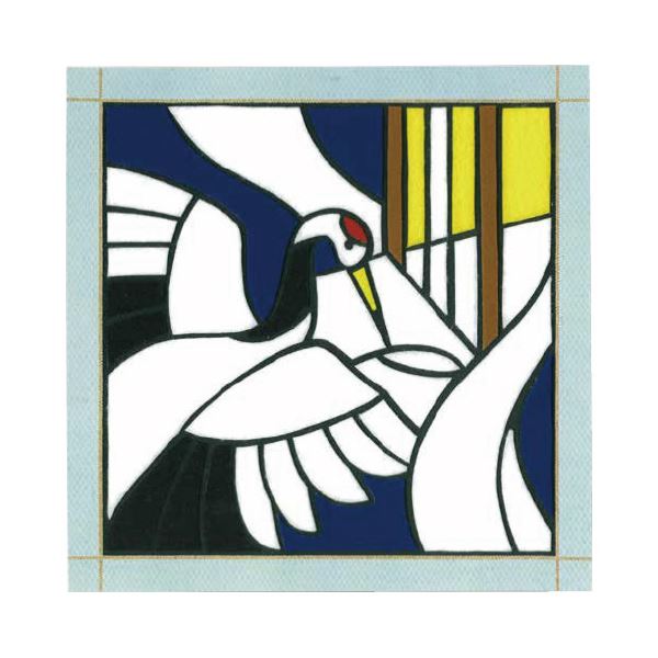 （まとめ）貼り絵パズルキッド 鶴のおんがえし(×5セット)