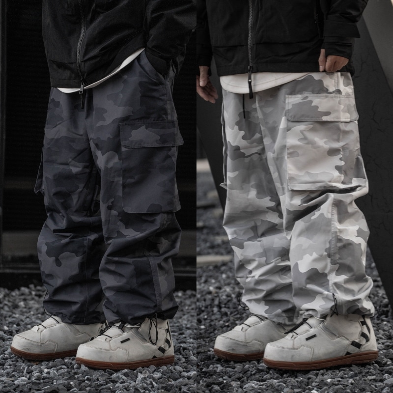 スノパンツ 2025 2026 スキーパンツ 迷彩 フリース レディース メンズ スノーボードウェア ルーズフィット スキーウェア スノボウェア ロングパンツ