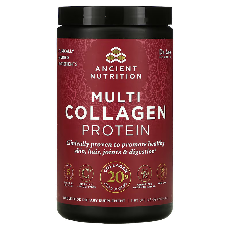 Dr. Axe / Ancient Nutrition　マルチコラーゲンタンパク質プレーン242.4g（8.6オンス）