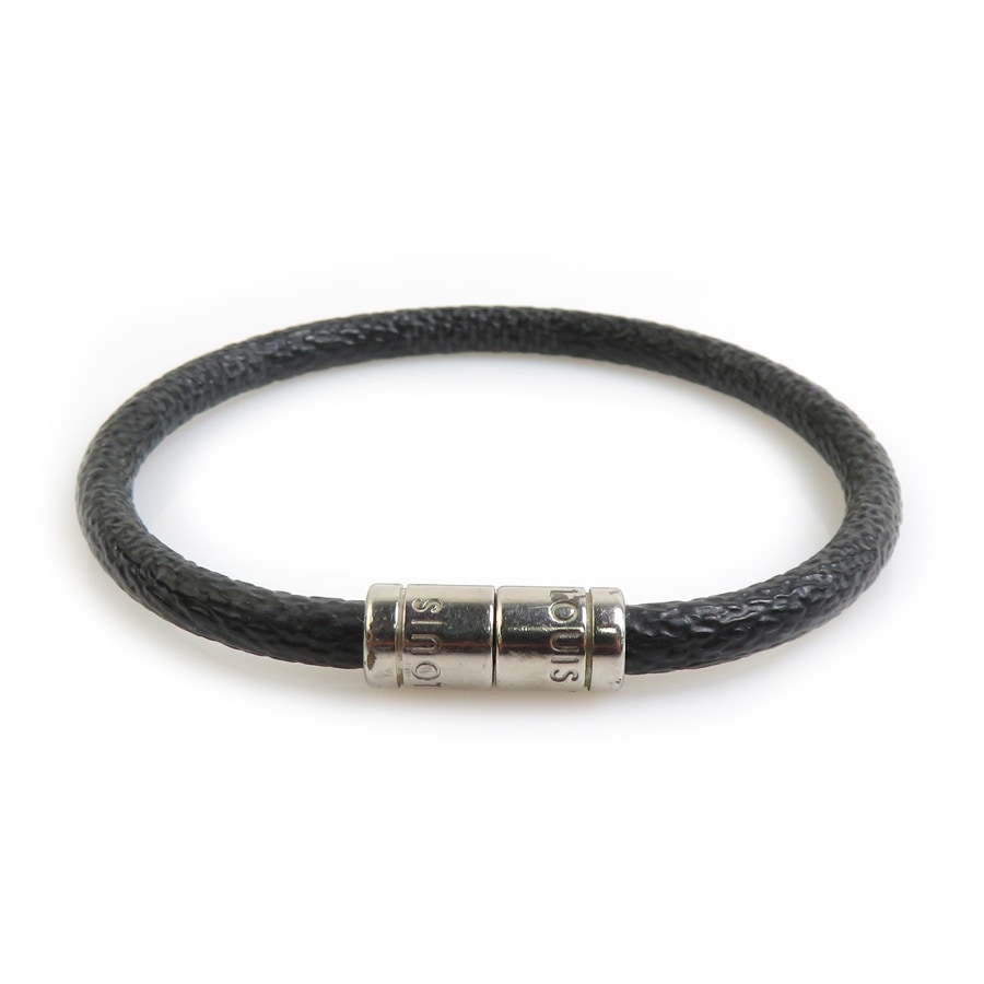 ルイ ヴィトン LOUIS VUITTON ブレスレット ダミエグラフィット ブラスレ キープイット ダミエグラフィットキャンバス/メタル ダークグレー/シルバー メンズ e61419i