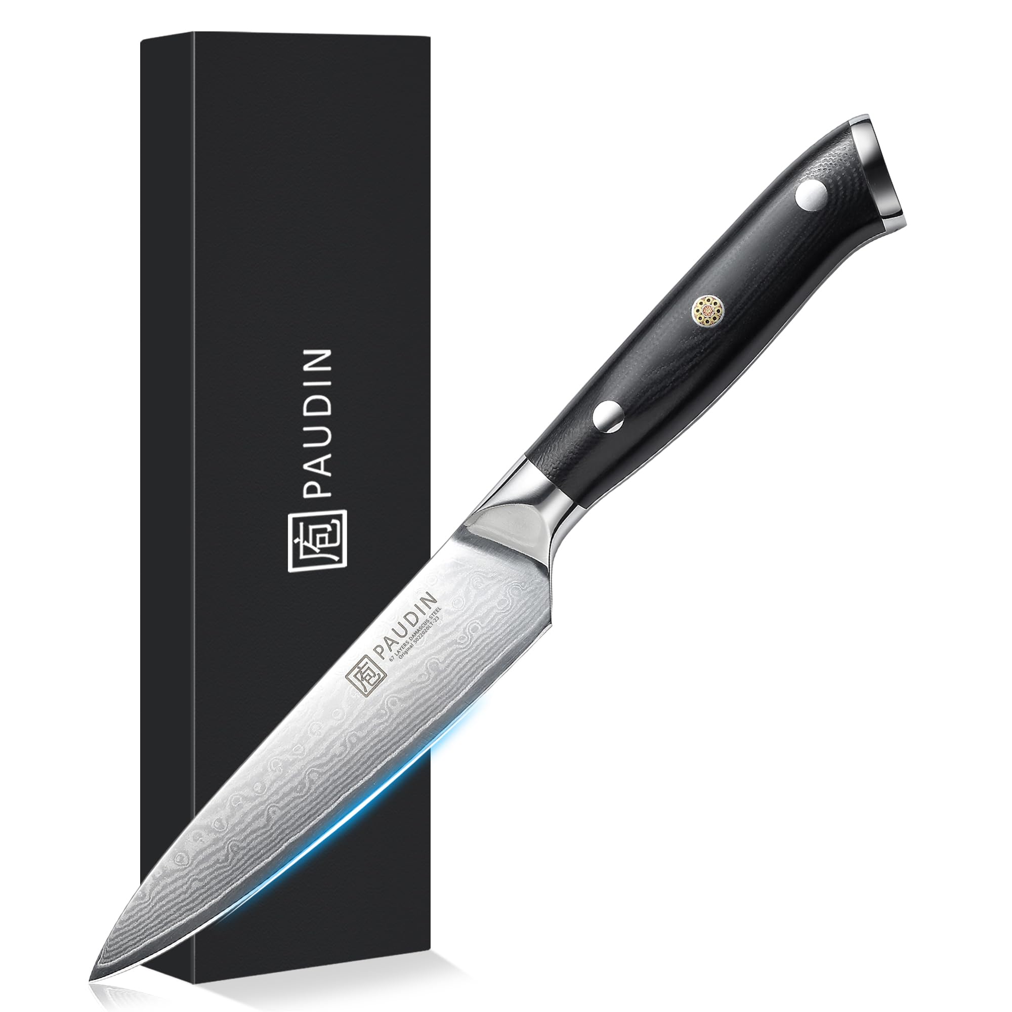 【祥雲】高級シリーズ ペティナイフ 果物ナイフ 127mm ダマスカス 67層 VG10 ステンレス G10柄 両刃 左利き対応 フルーツナイフ 万能包丁 野菜・フルーツ・お肉 キャンプ/アウトドア 5,404円