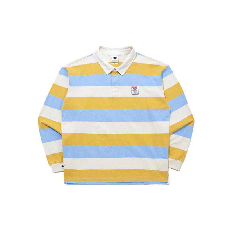 [公式]ゴールドモーメント ストライプ ラグビーカラー Tシャツ YELLOW