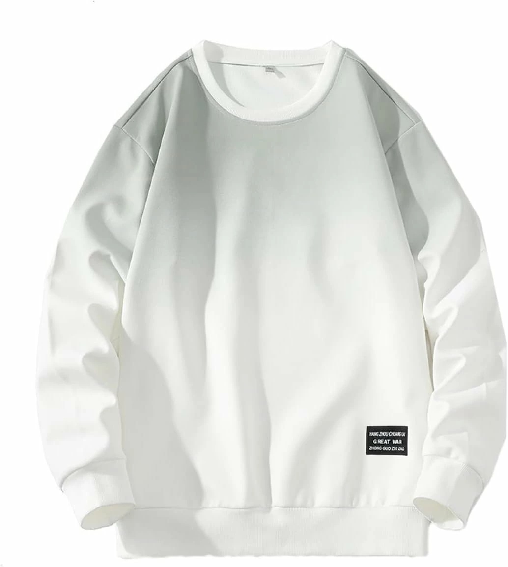 トレーナー メンズ パーカー Tシャツ 長袖 春秋服 シルエット 白 無地 軽い 柔らかい プルオーバー トップス カジュアル おしゃれ ファッション 快適 秋 冬 大きい サイズ ストリー
