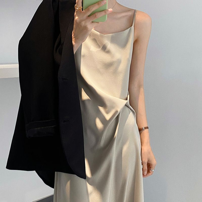 ワンピース ロング ノースリーブ かわいい l きれいめ 大人 おしゃれ かっこいい 大人女子 こなれ感 ラフ 無地 春 夏 秋 冬 10代 20代 30代 レディース 女性用 OL 通勤