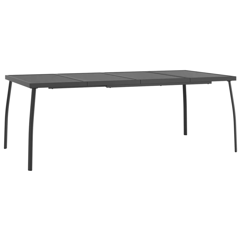 ガーデンテーブル アントラシート 200x100x72 cm スチールメッシュ