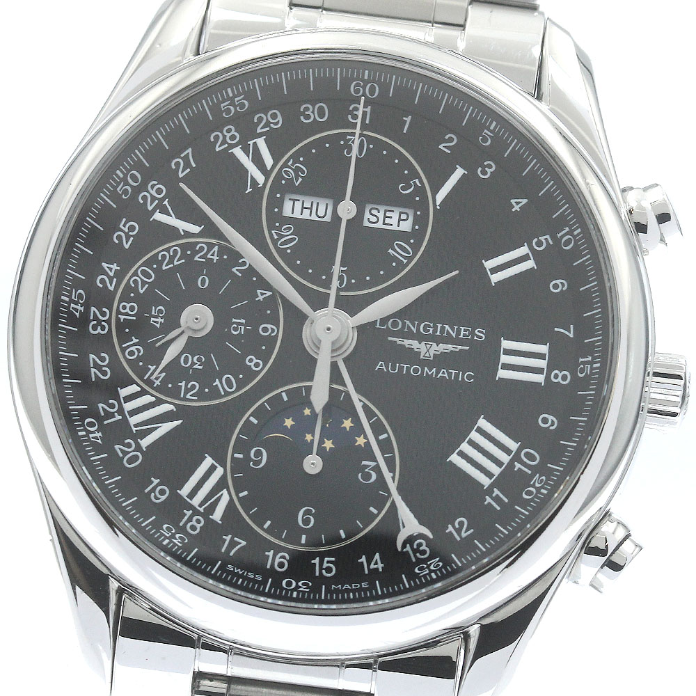ロンジン LONGINES L2.673.4 マスターコレクション トリプルカレンダー ムーンフェイズ 自動巻き メンズ _885913【中古】