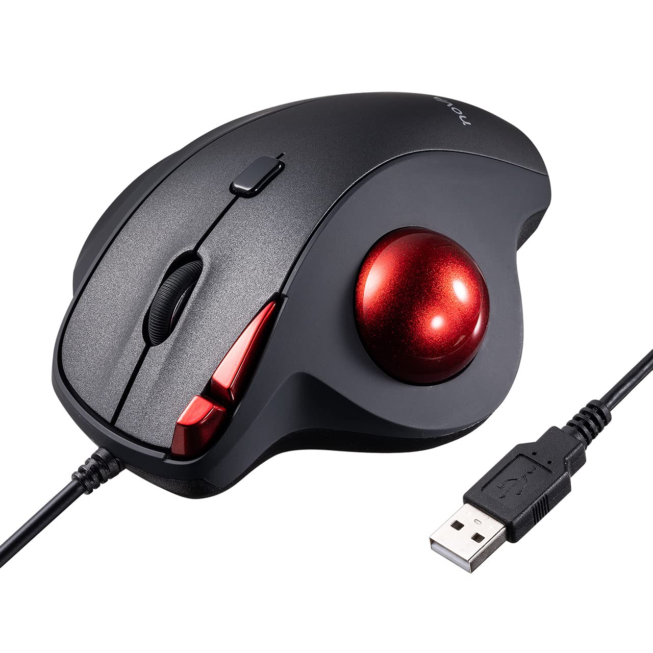 【2個セット】サンワダイレクト トラックボール マウス 有線 静音 5ボタン(戻る/進む) NOVA 400-MATB167