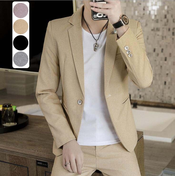 数量限定 イギリス風 紳士服 シングルスーツ スーツ メンズ 2点セット ジャケット パンツ 上下 スリムスーツ カジュアル ビジネス フォーマルスーツ スタイリッシュ スーツセット 通勤 セットアッ