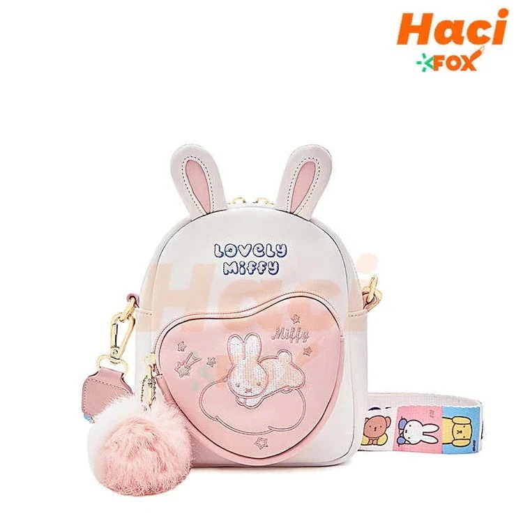 超人気 Haci Fox ミッフィークロスボディバッグ2023新しいバッグ軽い甘い小さなファンコンパクトガール デザインファッション多目的なシングルショルダー