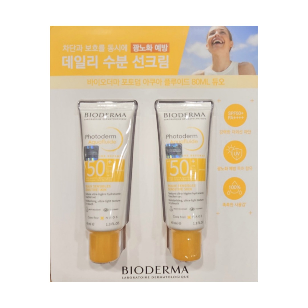 アクアフルイド 日焼け止め 40ml*2 [바이오더마 아쿠아플루이드 선크림 40ml*2]biodelma