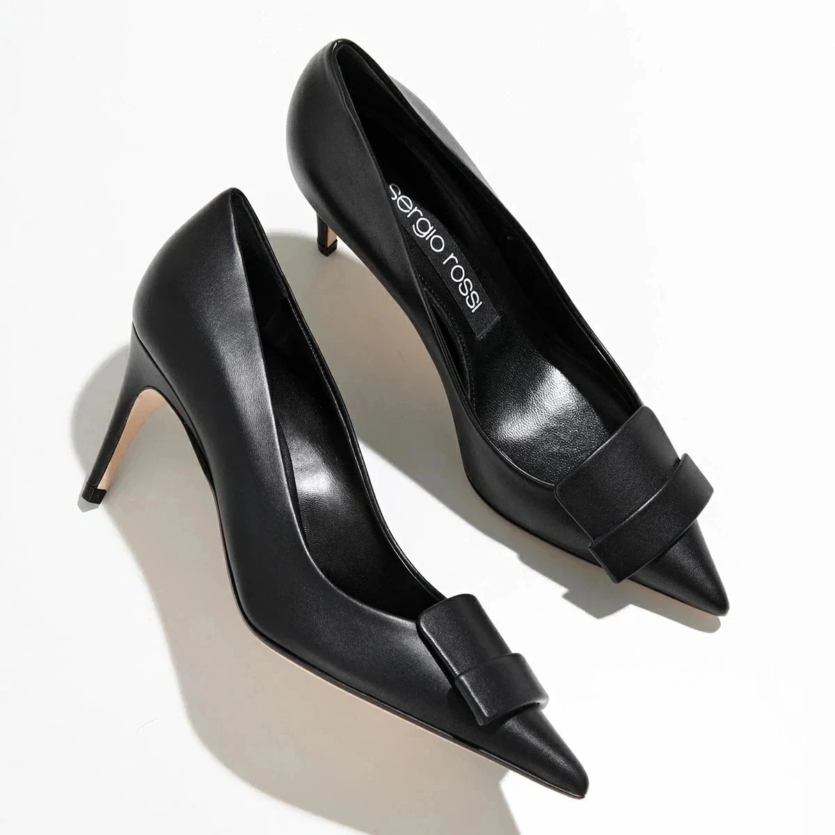 Sergio Rossi セルジオロッシ パンプス SR1 075 A78950 MFI968 レディース レザー ポインテッドトゥ ミッドヒール シューズ 靴