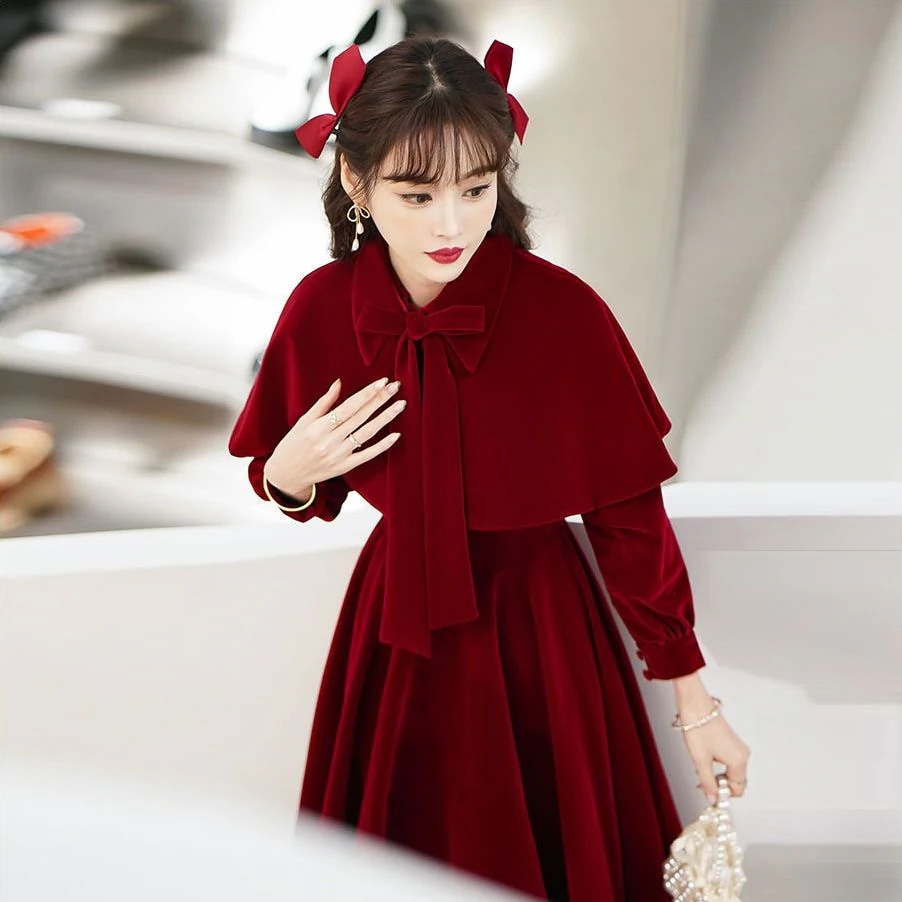 ウェア 2025 婚約ドレス女性スモールホストドレスミッドロングスタイル