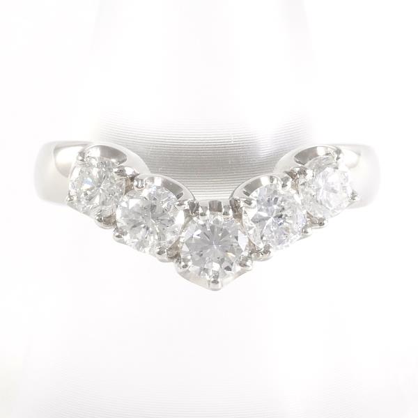 PT900 プラチナ リング 12号 ダイヤ 1.00 SI～Iクラス 鑑別書 ジュエリー 中古