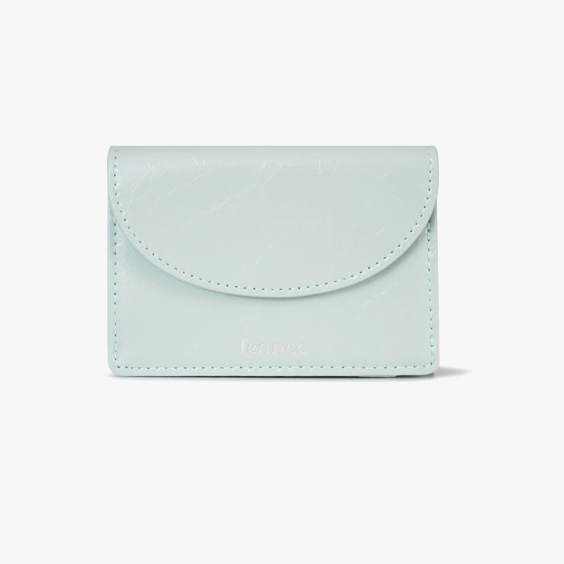 CRINKLE HALFMOON MINI WALLET - PALE MINT