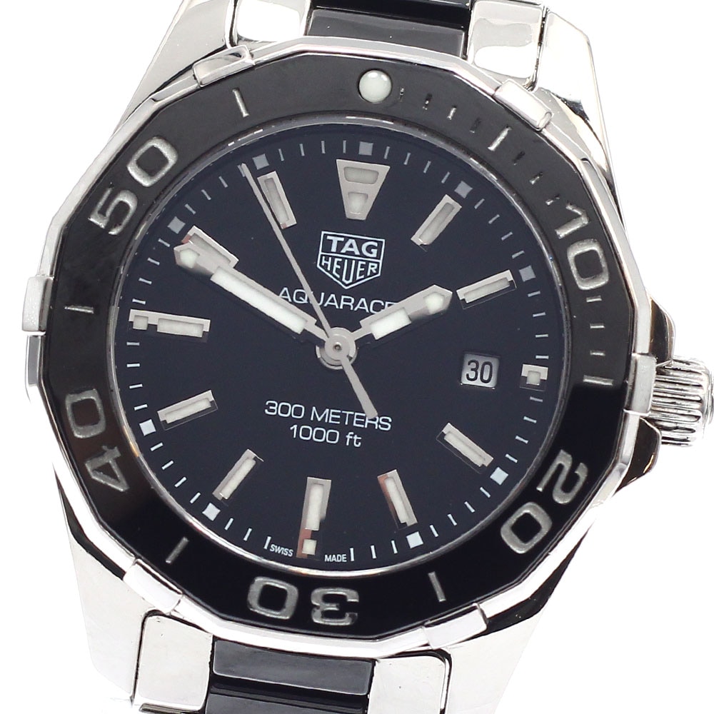 タグホイヤー TAG HEUER WAY141A.BA0918 アクアレーサー デイト クォーツ レディース 良品 箱・保証書付き_950766【中古】