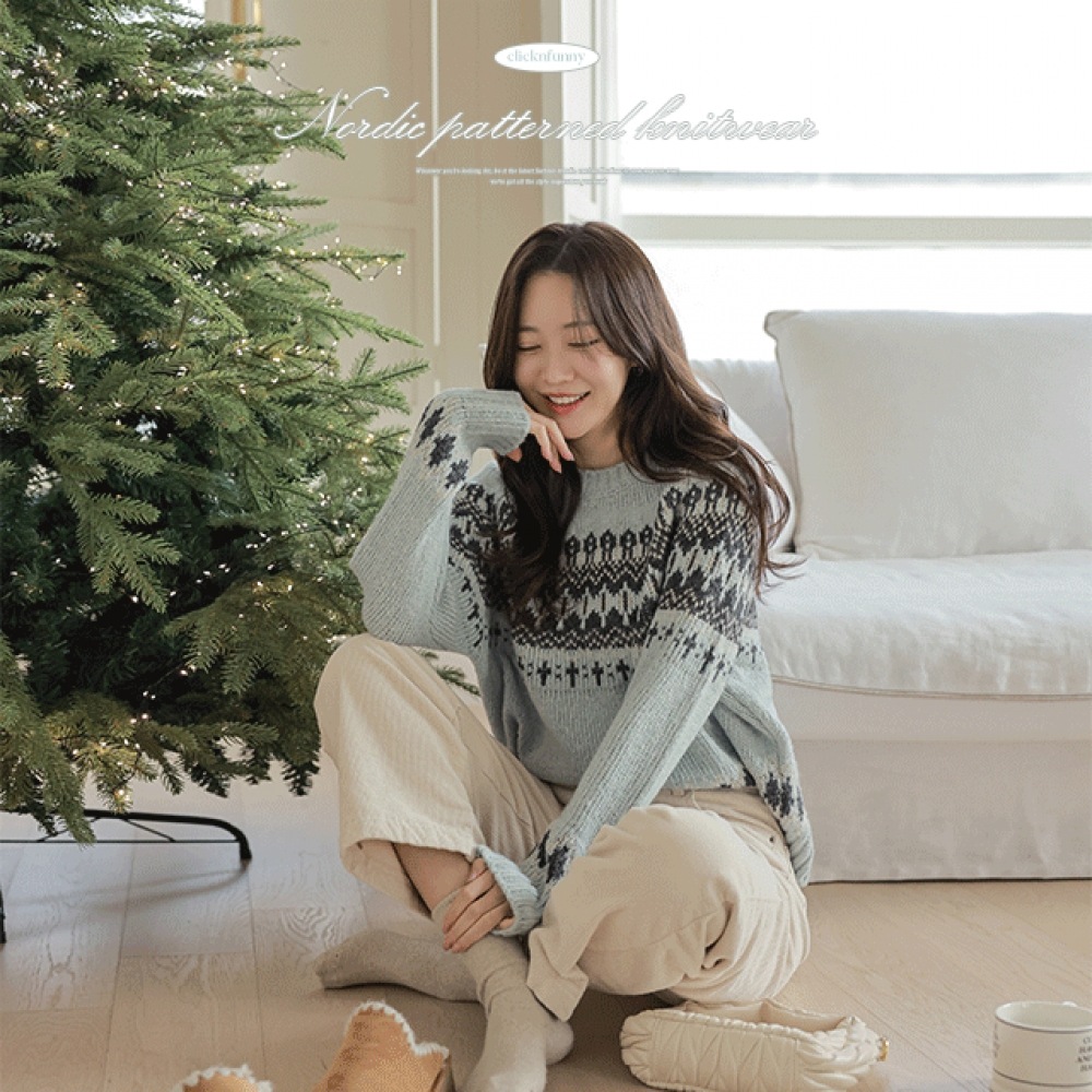 クリック＆ファニー＆ファーンノルディックニット