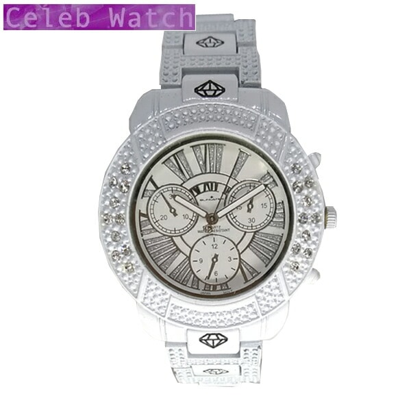 BRING STAR 腕時計 ジルコニア カスタム ウォッチ ホワイト メンズ 時計 ラグジュアリー スタイル ブランド ファッション セレブ ウォッチ メンズウォッチ セレカジ レディース アクセサ 9,768円