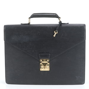 美品✨ルイヴィトン エピ バサーノＭＭ ノワール ビジネスバッグ ブラック LOUIS VUITTON ルイヴィトン エピ バサーノMM ノワール ブラック