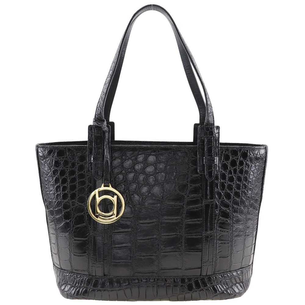 BEAUGRAND ボーグラン JRA 376 トートバッグ クロコダイル 黒 レディース 中古品 Aランク