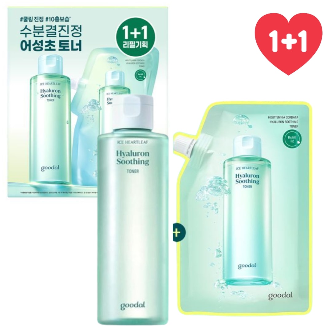 [1+1] ドクダミ ヒアルロン スージング トナー 350ml+350ml リフィル 5,584円