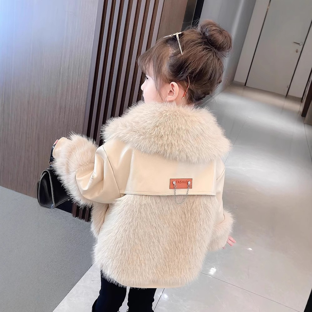 子供服ジャケット女の子冬中小ベビートップス防寒着パーカー