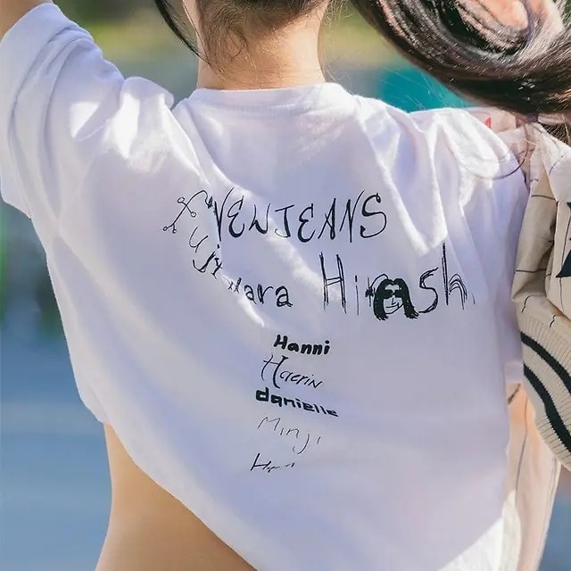 NewJeans X 藤原ヒロシ COLLER Tシャツ VER.4 (ホワイト) / 公式グッズ LINE FRIENDS KPOP