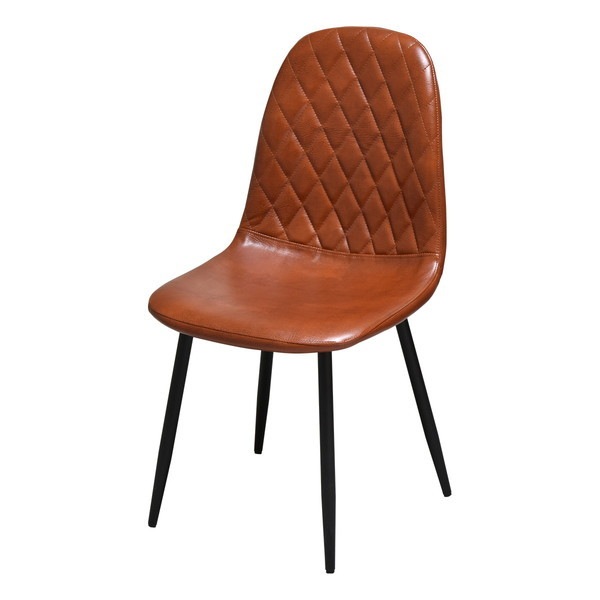 B.Bファニシング ONDC-0050LCB ダイヤステッチチェアー レザーキャラメルブラウン メーカー直送