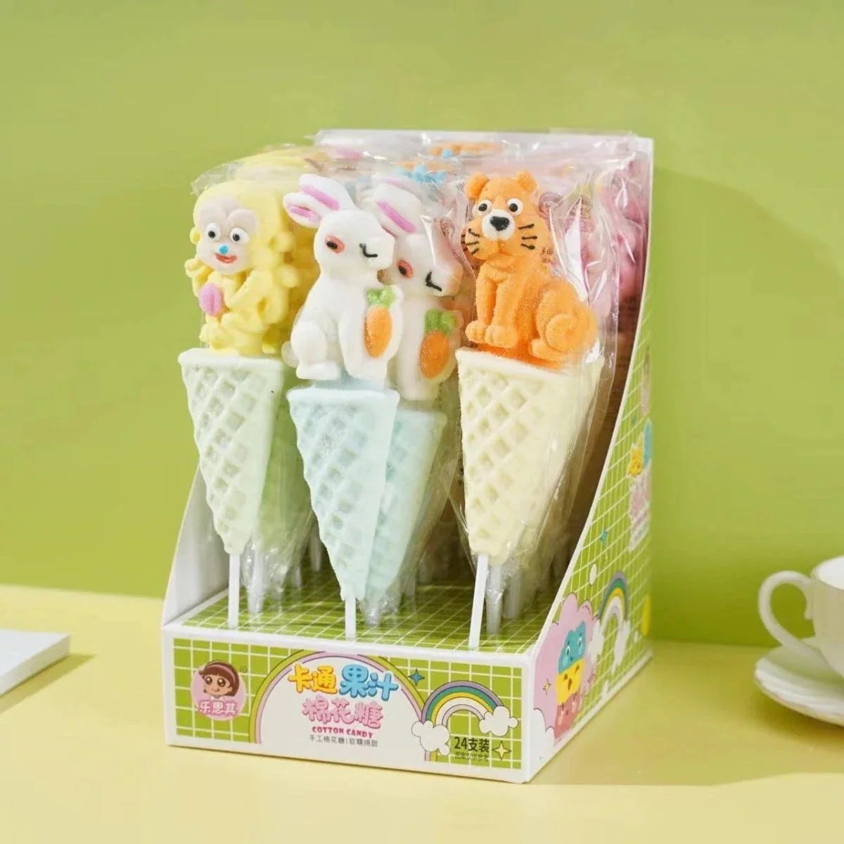 35 グラムアイスクリームスタイル漫画マシュマロロリポップスナックひょうたん串ベーキングケーキ こどもの日 ギフト 誕生日 ギフト