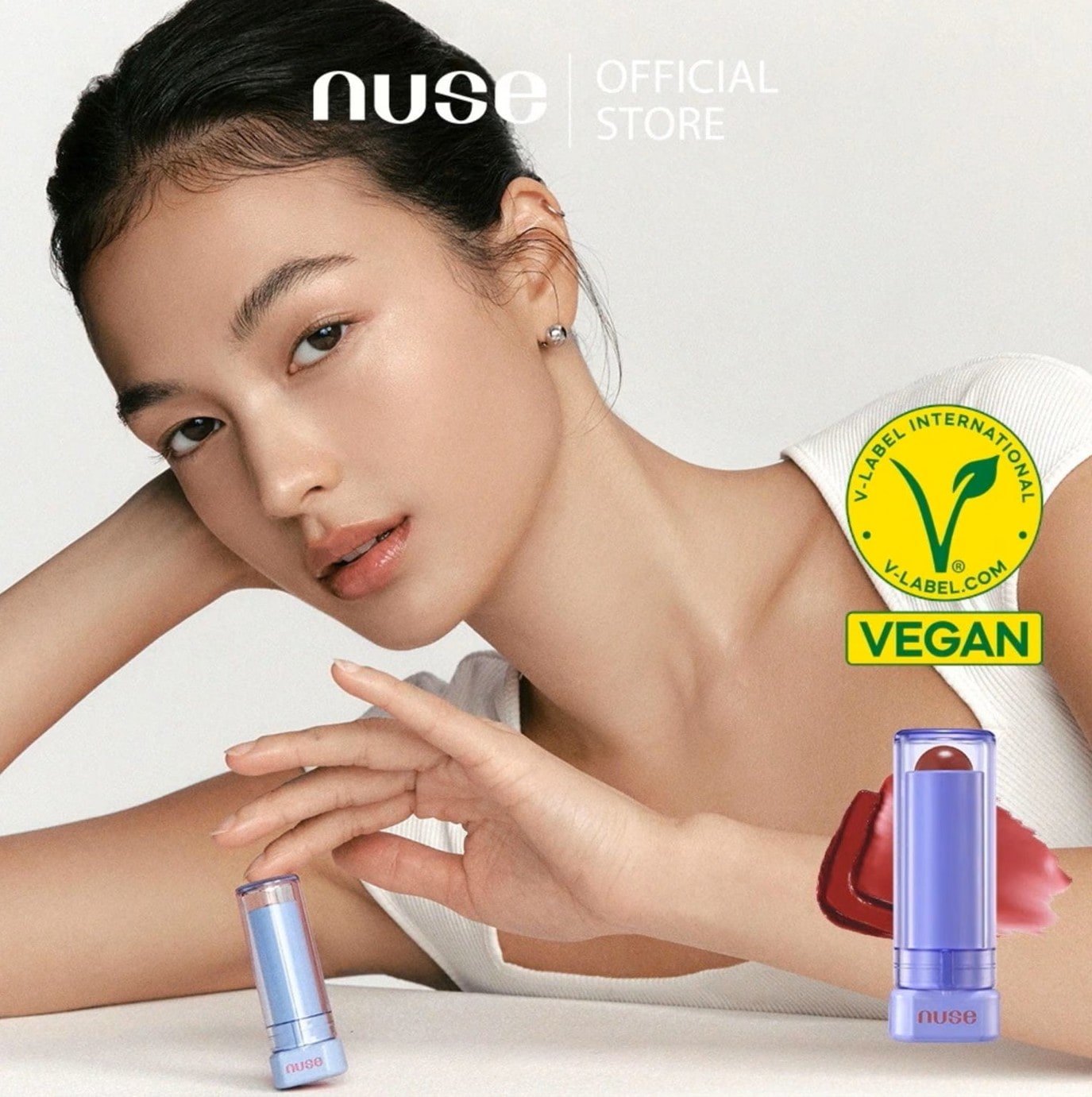 Qoo10] nuse 【公式】 カラーケアリップバーム 全6色 : ポイントメイク