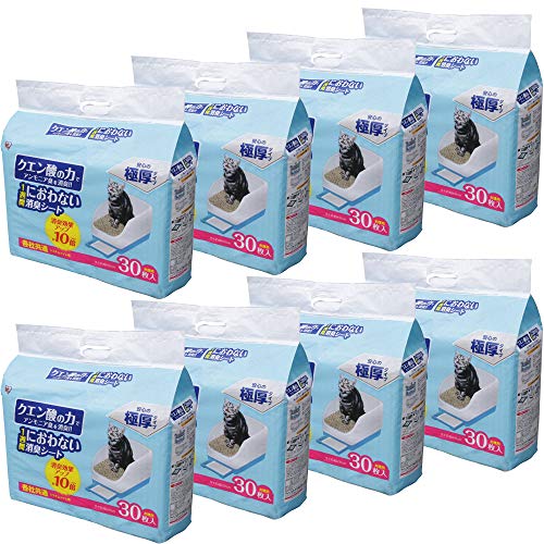 サイズ：30枚×8袋 アイリスオーヤマ 猫砂 システム猫トイレ用脱臭シート 30枚*8袋 TIH-3