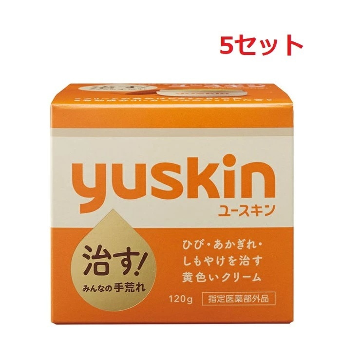 【5セット】 ユースキン 120g ハンドケア フットケア ボディケア ボディクリーム スキンケアクリーム 保湿 保護 うるおい しっとり ひび あかぎれ しもやけ 食器洗い お風呂上り
