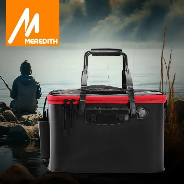 釣り用バケツエヴァ折りたたみ式太い生き魚箱ポータブル屋外釣りバッグアクセサリー30/40/50cm