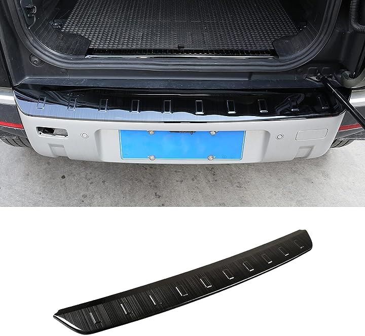 ランドローバーディフェンダー 90 110 2020-2023 専用 リア バンパープロテクター リアバンパーステップガード 外装パーツ アクセサリー ステンレス製 黒 (ブラック)