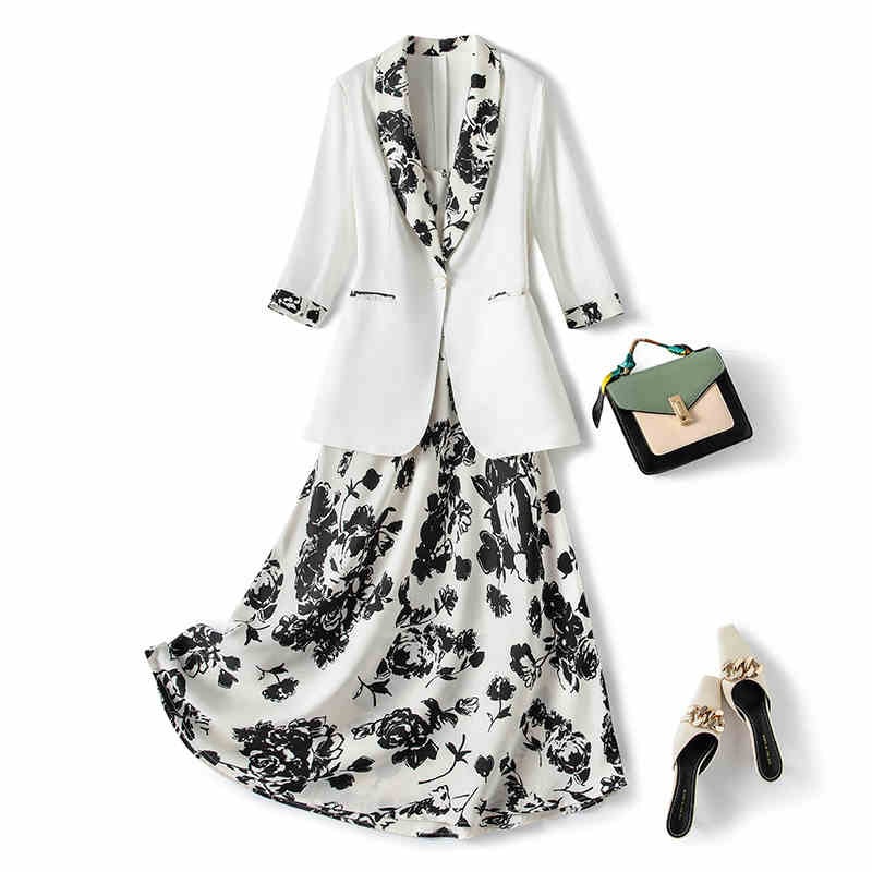 高級 大きいサイズ セットアップ レディース 秋冬 スカート 長袖 ロング きれいめ 通勤OL 30代 40代 50代 60代 4l 3l 2l ll l 韓国 長袖大きいサイズのスカート秋季気質プリ