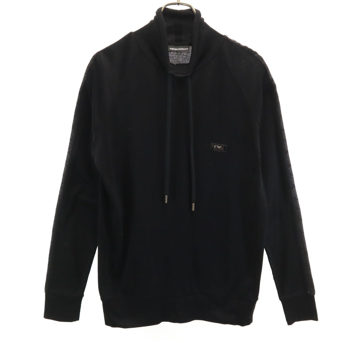 長袖 モックネック カットソー S ブラック メンズ 古着