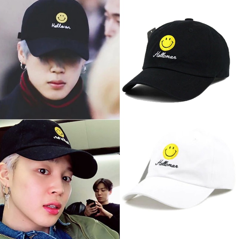 【激レア】正規品 BTS ジミン 着用 Helloon キャップ 帽子 Qoo10] HELLOMAN BALL CAP_Sm