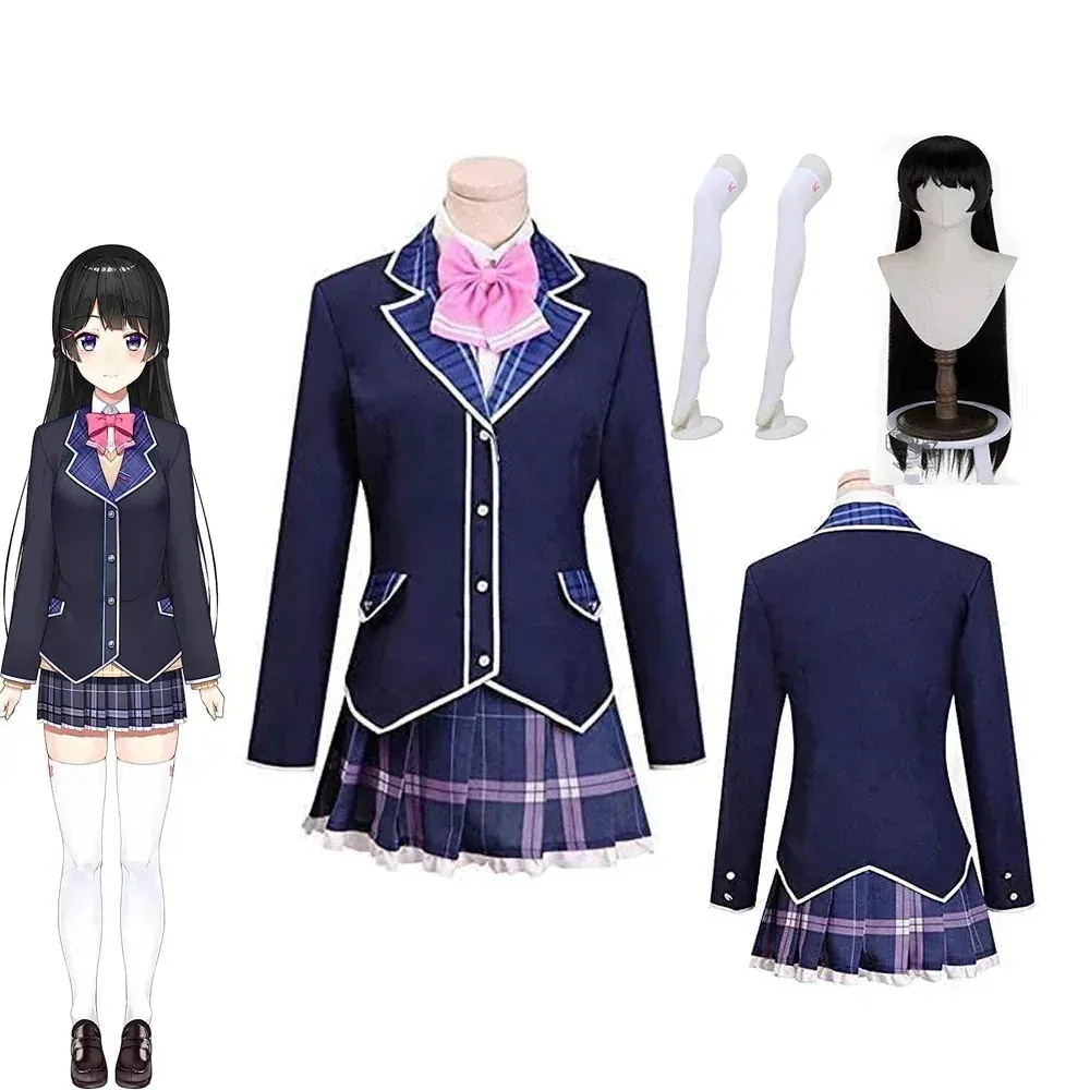 メガ割コスプレ衣装 月ノ美兎 衣装＋靴下 ウィッグ追加可 つきのみと衣装 コスプレ服 可愛い コスプレ ハロウィン44421116 スカート