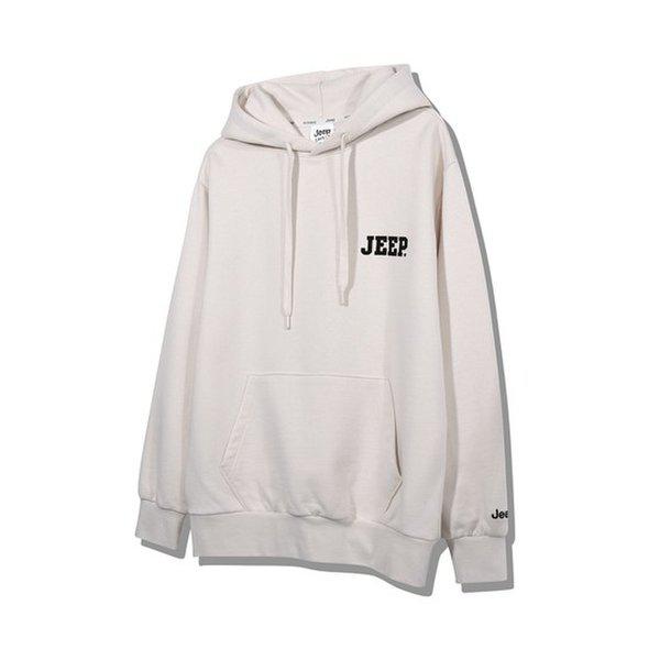 JO3THU003 ライトベージュ 男女共用 クラシック JEEP スモールロゴ フード付きTシャツ_SC