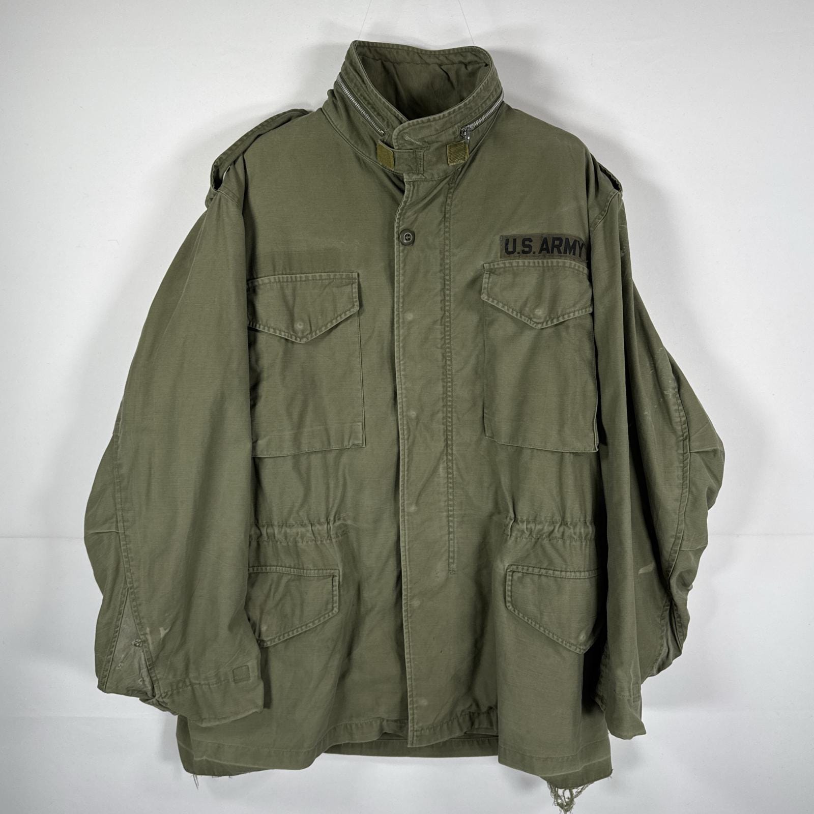 古着 ヴィンテージ ミリタリージャケット M-65 2nd 実物 フィールドジャケット 米軍 アルミジップ オリーブグリーン メンズ