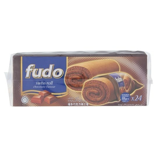 その他 Fudo Chocolate Flavour Swiss Roll 24 x 18g
