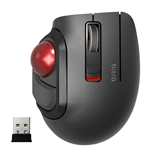 エレコム マウス ワイヤレス (レシーバー付属) トラックボール Sサイズ 小型 親指 5ボ