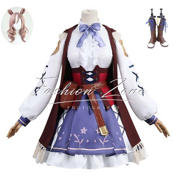 【品質良い 大好評中】迅速な出荷ウマ娘 プリティーダービー マチカネタンホイザ 勝負服 コスプレ衣装 ウィッグ 靴 cos ハロウィン 演出服 変装