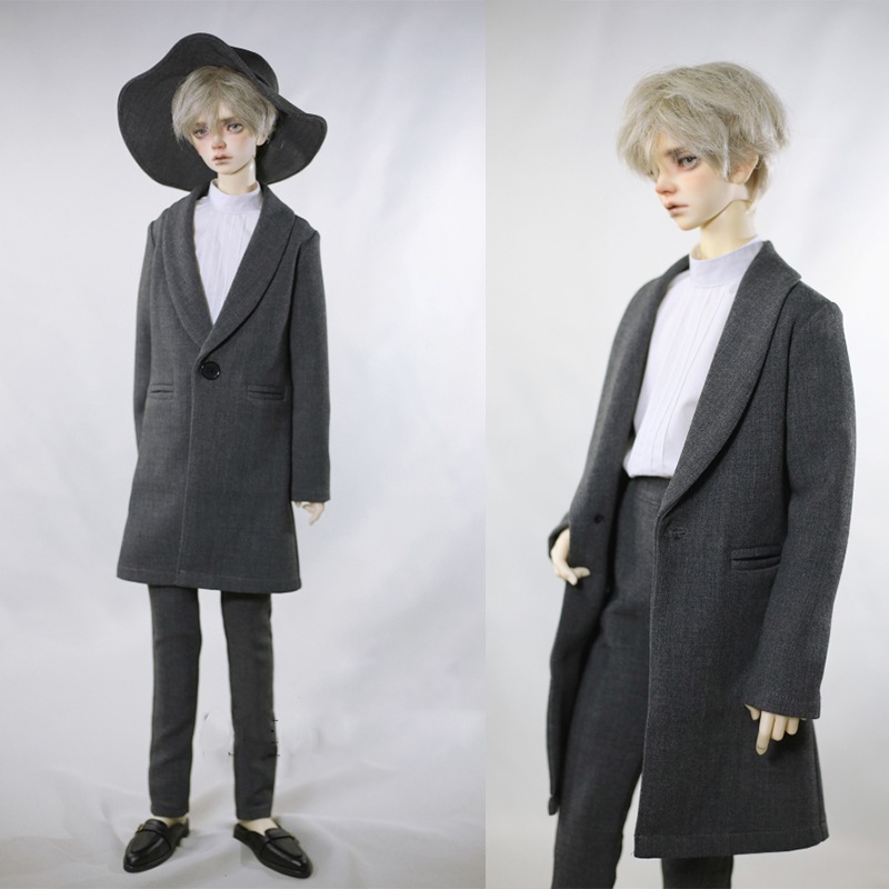 BJDドール服 2点 衣装セット ロングコート+パンツ LS73/POPO68/SD/MSD人形用