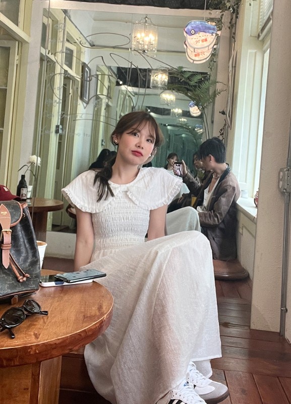 逃亡王女のチュールロングスカートは純粋で年齢を軽減するドールカラードレスレディースウエスト痩身