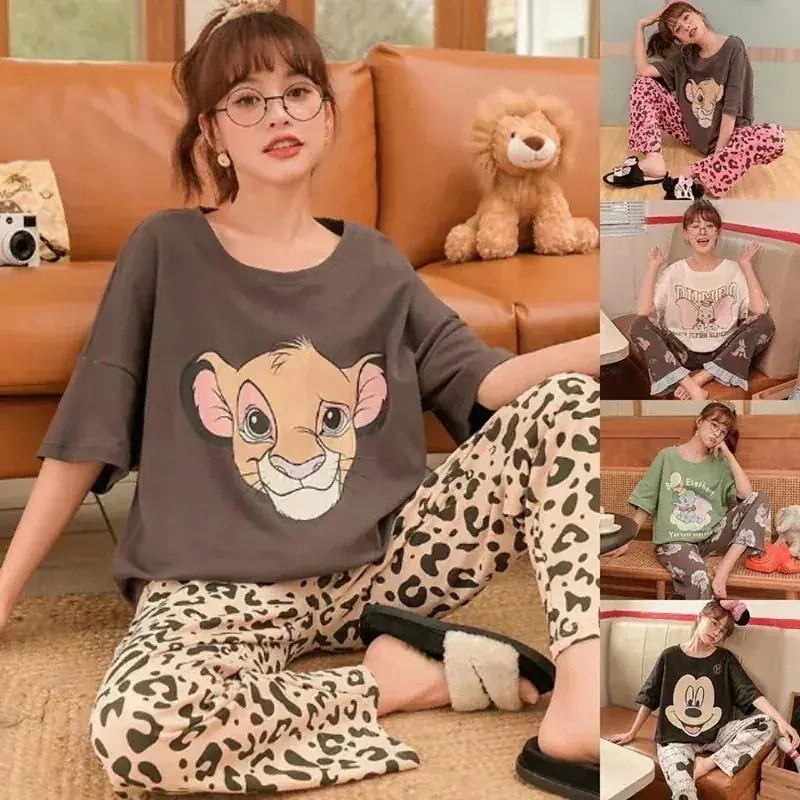 【2個買うと1個無料】ins超人気 パジャマ 夏 綿 上下セット 半袖 かわいい ディズニー 夏服 柔らか 5,489円