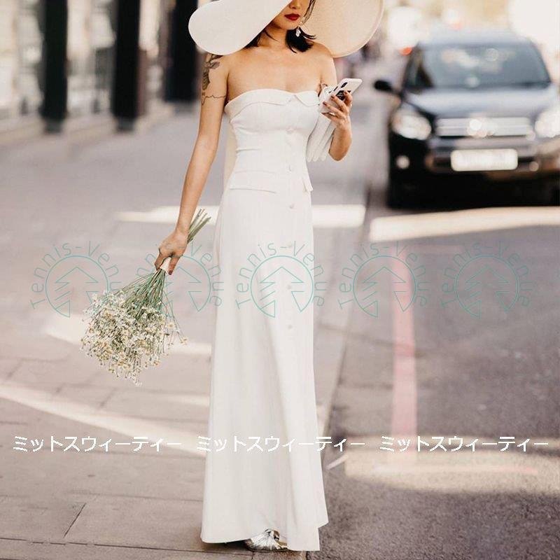 ウェディングドレス ロングドレス 結婚式 ビスチェ ウエディングドレス 二次会 花嫁 前撮り エレガ 12,736円