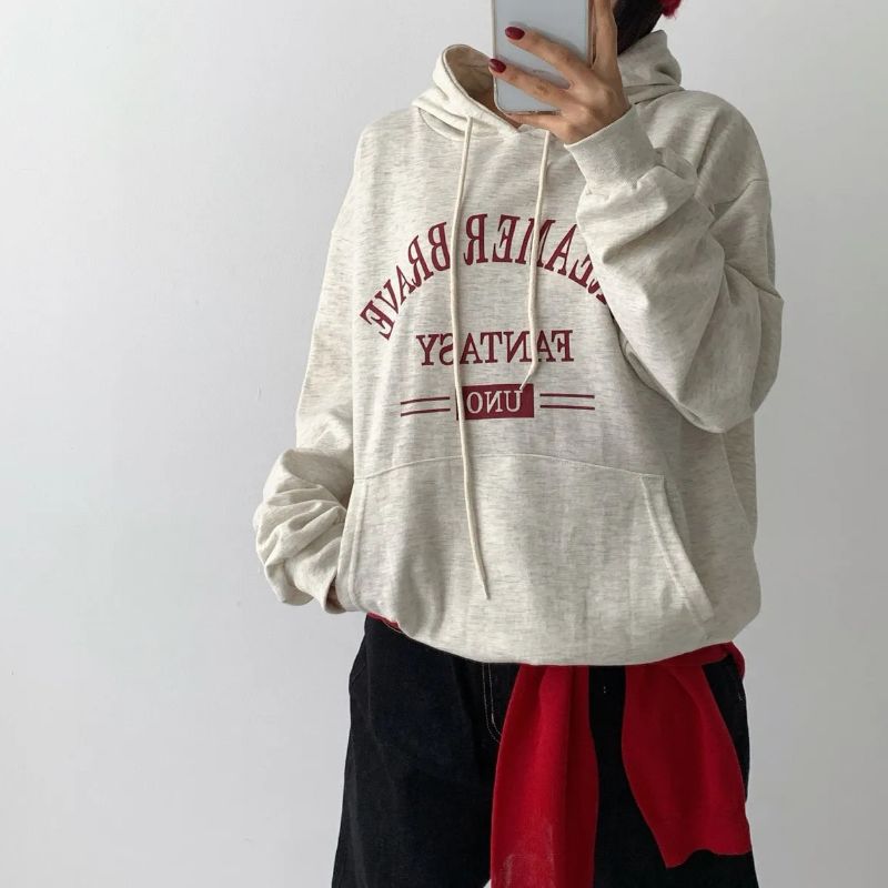 ゆったりシルエット ロゴフーディー(韓国セレクトショップ)